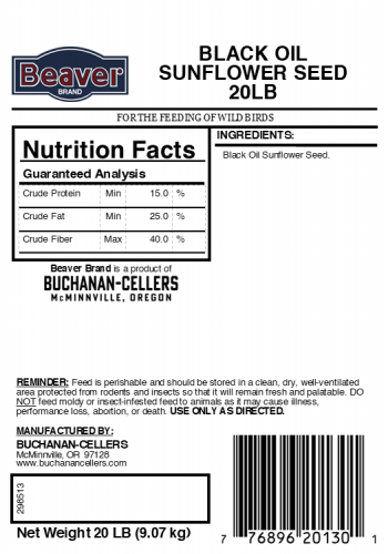 Black Oil Sunflower 20 lb