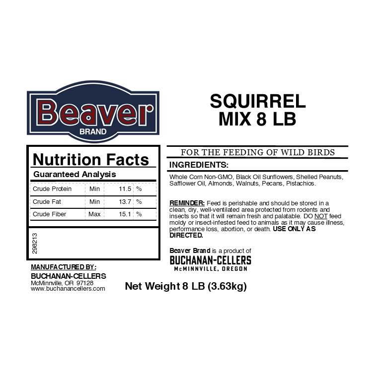 Beaver Brand Squirrel Mix 8 lb