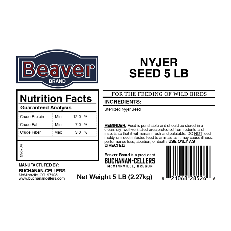 Beaver Brand Nyjer Thistle Seed 5 lb