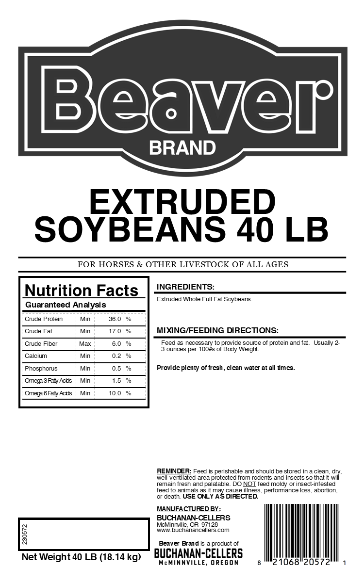 Beaver Brand Extruded Soybeans 40 lb