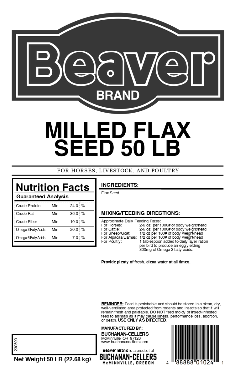 Beaver Brand Milled Flax Seed 50 lb