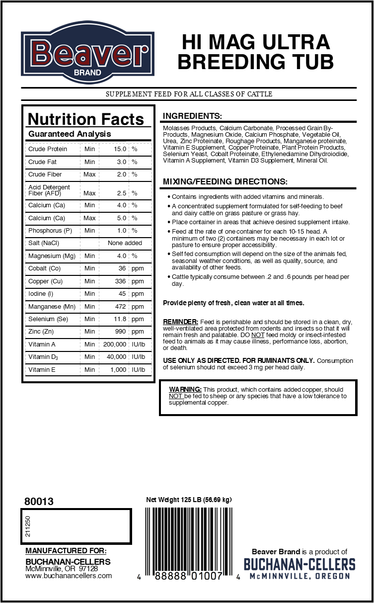Beaver Brand High Magnesium Ultra Breeding Tub 125lb