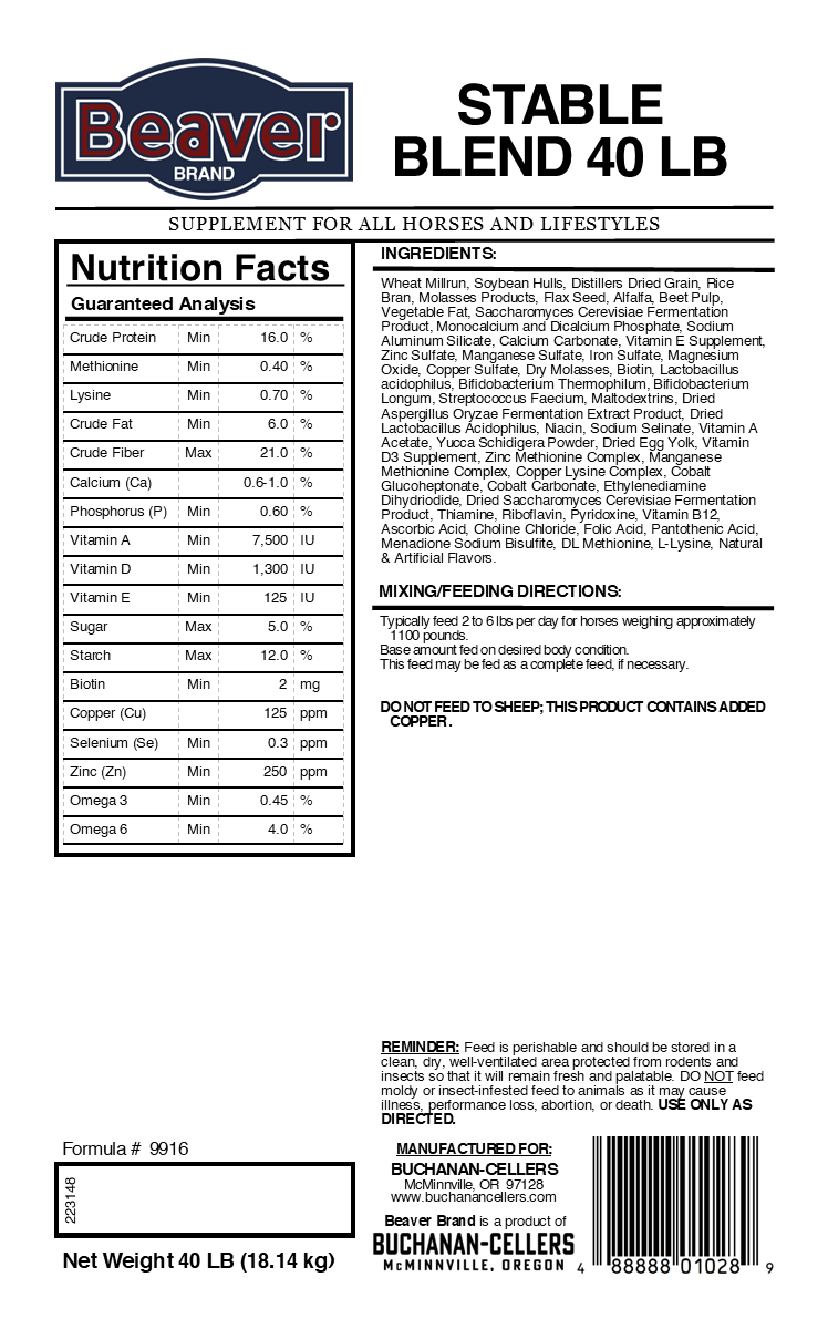 Beaver Brand Stable Blend