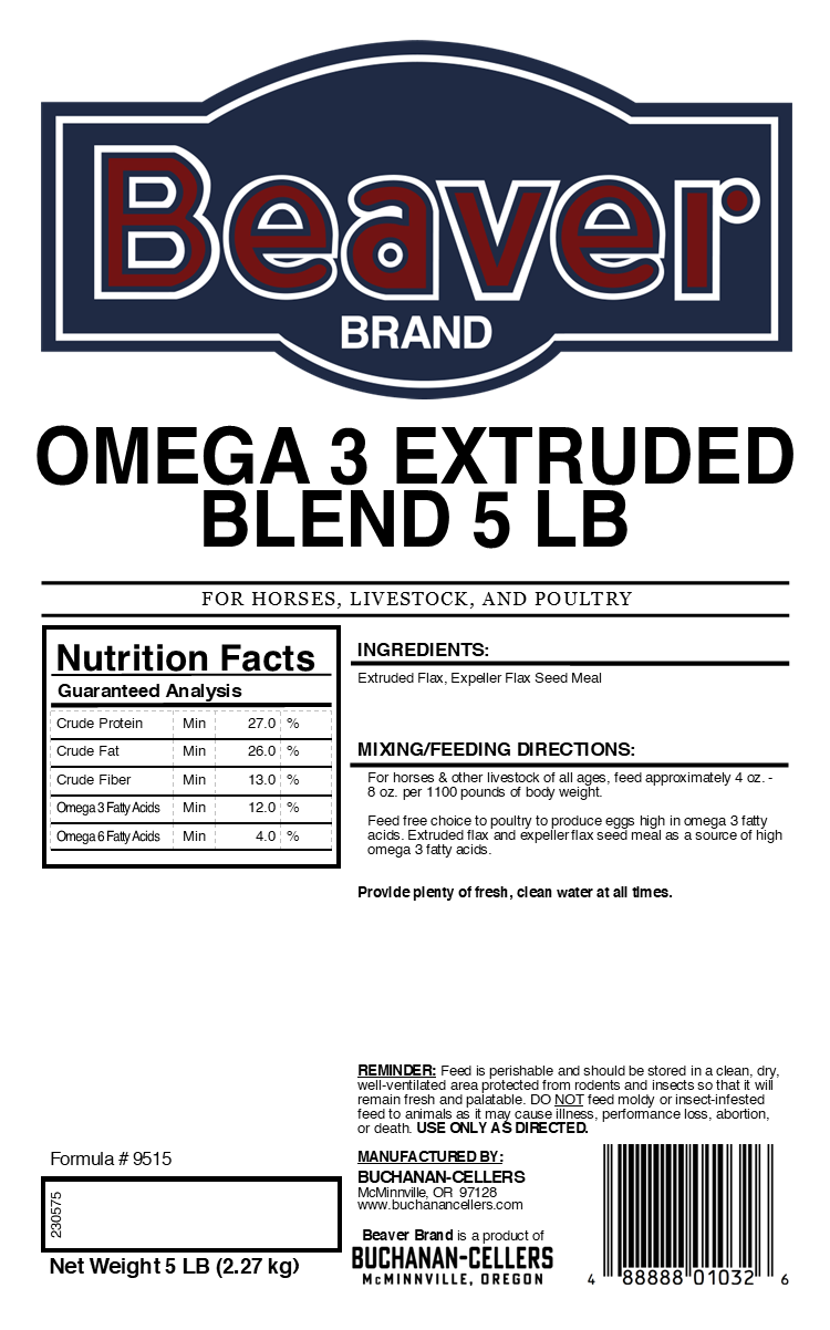 Beaver Brand Omega 3 Extruded Blend