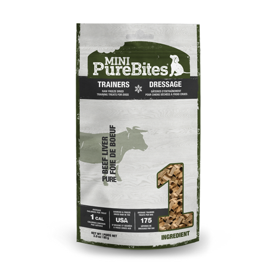PureBites Mini Trainer Beef Liver 3 oz Dog Treats