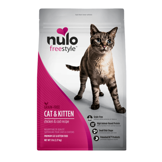 Nulo FreeStyle GF High-Protein Chicken & Cod, Cat & Kitten 5 lb