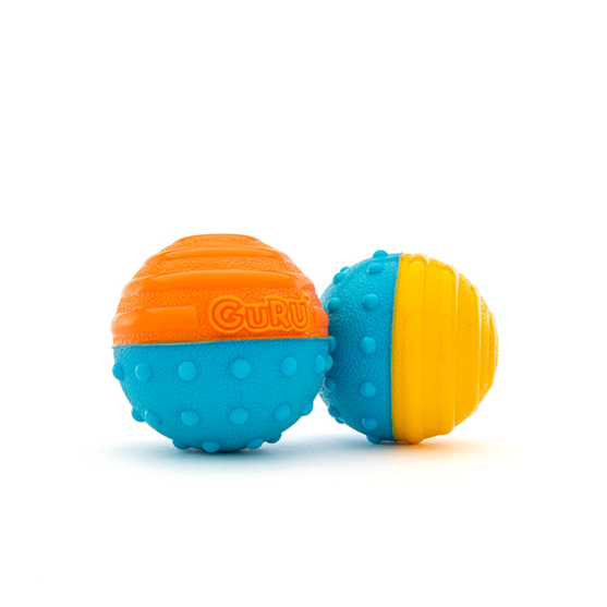 Guru Crunch & Squeak Ball Medium (2 Pack)