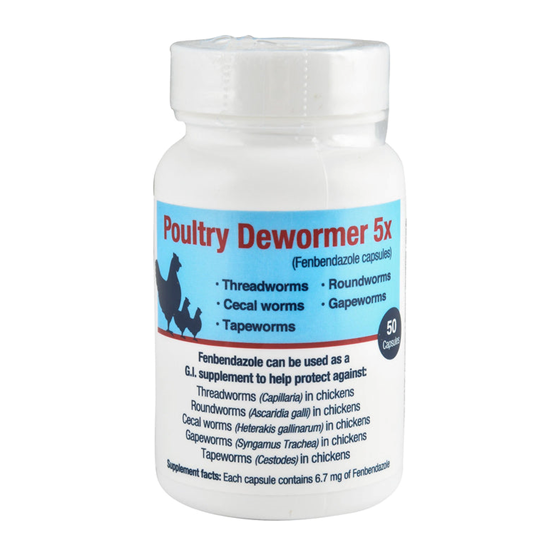 Poultry Dewormer 5X (50 Capsules)