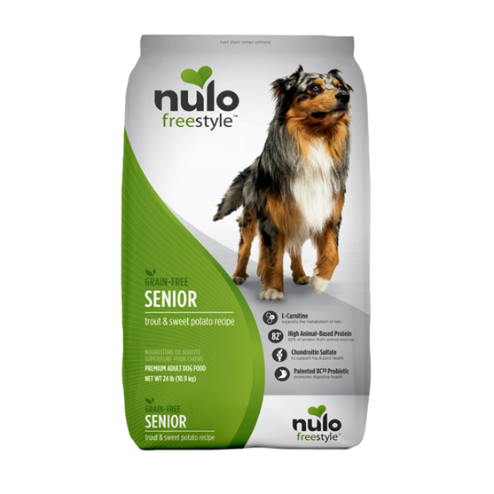 Nulo FreeStyle GF High-Protein Trout & Sweet Potato Senior Dog 24 lb