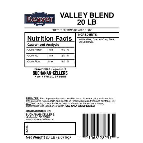 Beaver Brand Valley Blend 20 lb
