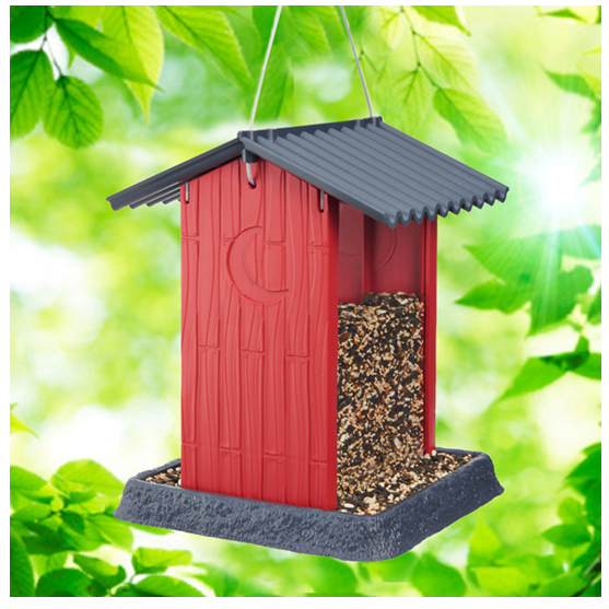 Birdfeeder Red Shed