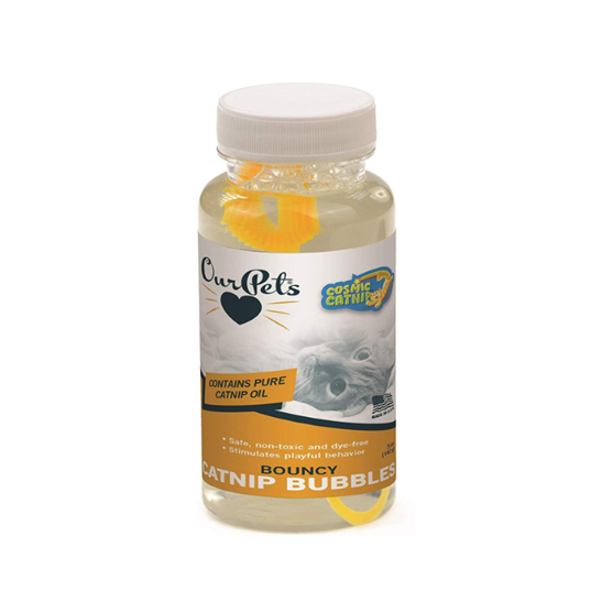 OurPets Catnip Bouncy Bubbles Cat Toy, 5 oz bottle