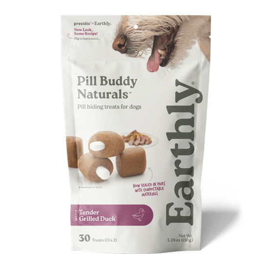 Pill Buddy Naturals Grilled Duck Soft & Chewy Dog Treats, 30 count