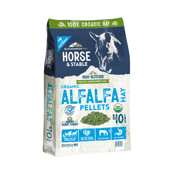 Blue Mountain Hay Organic Alfalfa Pellets 40 lb