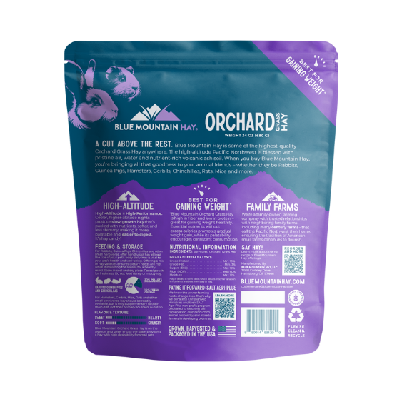 Blue Mountain Hay Orchard Grass Hay 24 oz bag