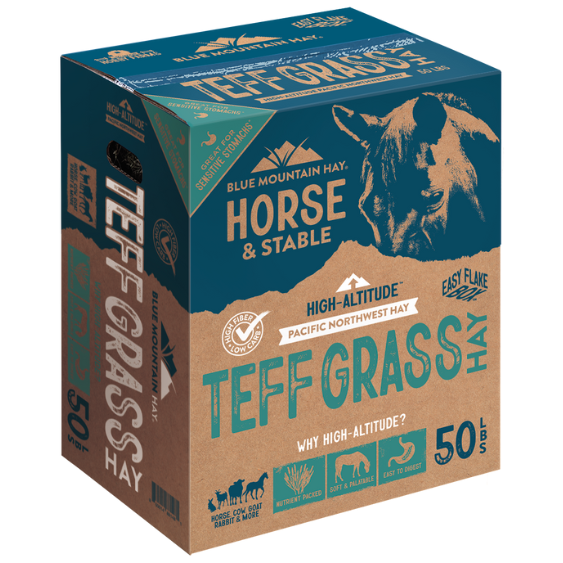 Blue Mountain Hay Easy Flake Teff Hay 50 lb 