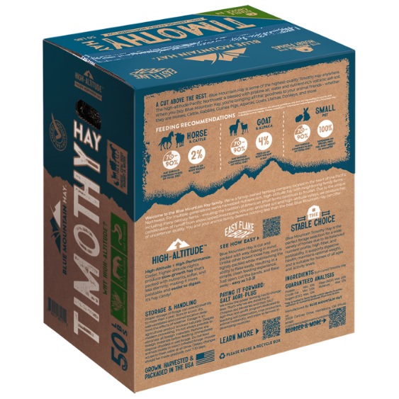 Blue Mountain Hay Easy Flake Timothy Hay 50 lb
