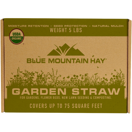 Blue Mountain Hay Organic Garden Straw Mulch 5 lb box