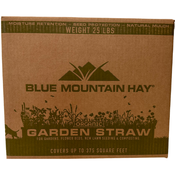 Blue Mountain Hay Organic Garden Straw Mulch 25 lb box