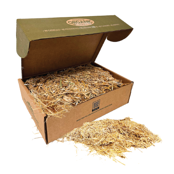 Blue Mountain Hay Organic Garden Straw Mulch 10 lb box