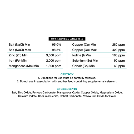 American Stockman Se-90 Trace Mineralized Salt with Selenium Block 50 lb
