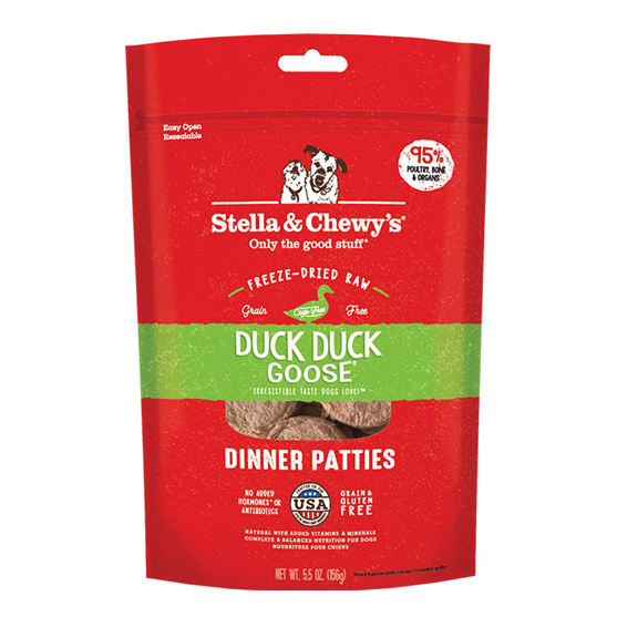 Stella & Chewy's Freeze Dried Duck Duck Goose Patties 5.5 oz