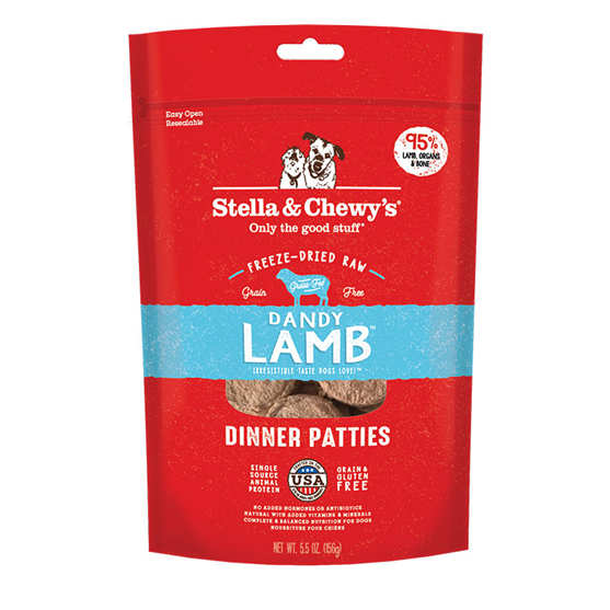 Stella & Chewy's Freeze Dried Dandy Lamb Patties 5.5 oz