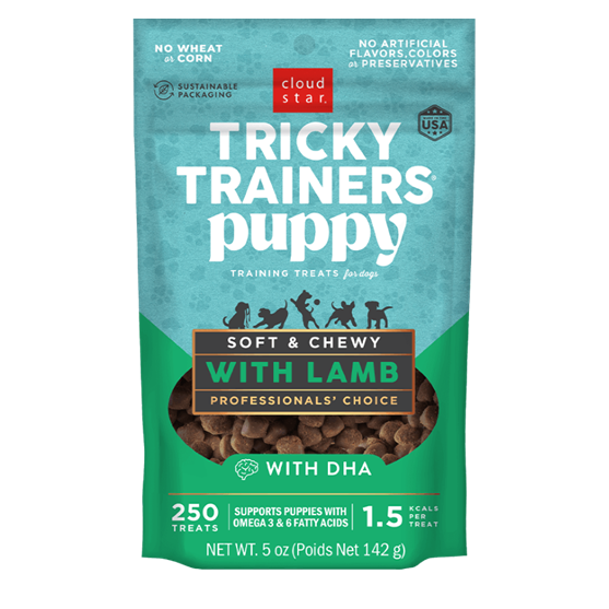 Cloud Star Tricky Trainers Puppy Mini Soft and Chewy with Lamb 5 oz