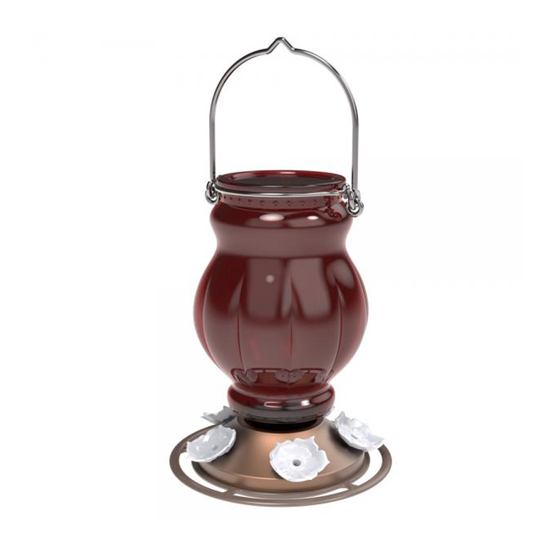 Nature's Way Ruby Visions Antique Glass Hummingbird Feeder 25 oz