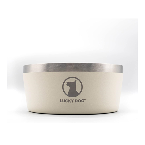 Indulge Stainless Steel Dog Bowl Sand 64 oz