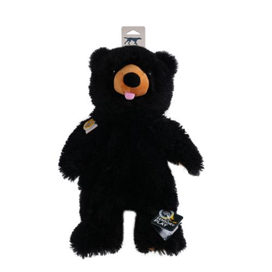 Tall Tails Stuffless Black Bear Squeaker Dog Toy