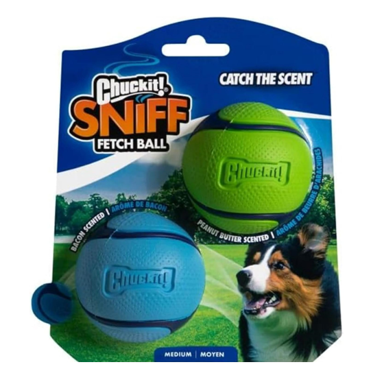 Chuckit! Sniff Fetch Balls Medium 2 Pack