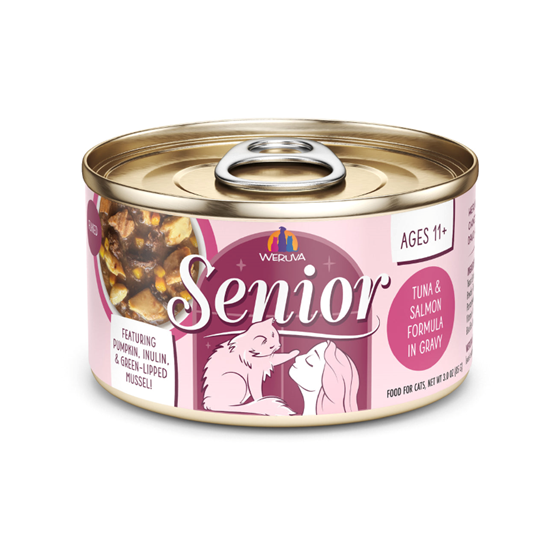 Weruva Grain Free Tuna and Salmon Flaked with Gravy Senior 3 oz Cat Food
