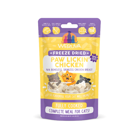 Weruva Grain Free Freeze Dried Paw Lickin' Chicken 1 oz  Cat Food
