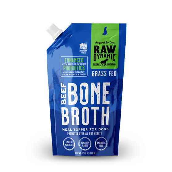 Raw Dynamic Bone Beef Broth 12 oz Frozen Dog Treats
