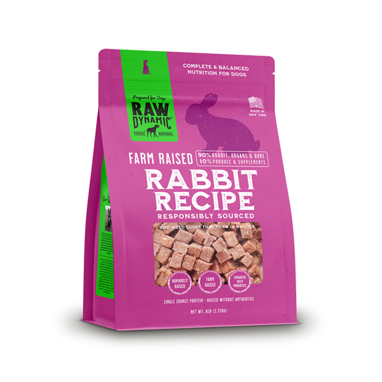 Raw Dynamic Rabbit Nuggets 6 lb Frozen Dog Food