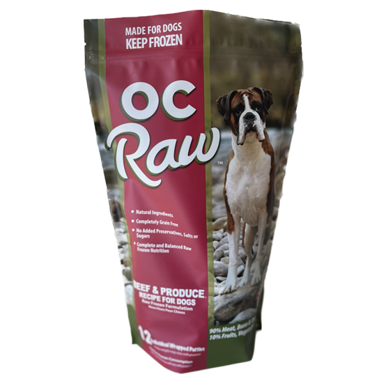 OC Raw Beef & Produce Patties 6 lb Frozen Dog Food