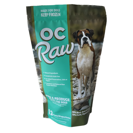 OC Raw Fish & Produce Patties 6 lb Frozen Dog Food