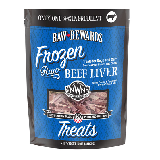 Northwest Naturals Beef Liver 12 oz Frozen Dog Treats