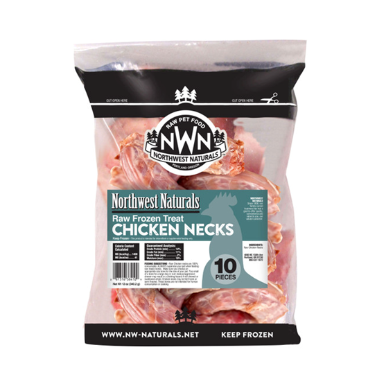 Northwest Naturals Chicken Necks 10 pack Frozen Dog Treats