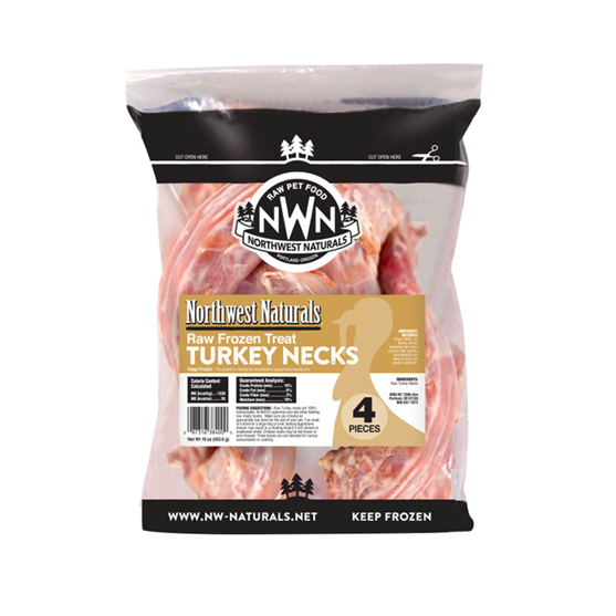 Northwest Naturals Turkey Necks 4 pack Frozen Dog Treats