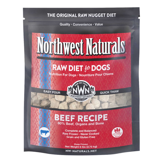 Northwest Naturals Beef Nuggets 6 lb Frozen Dog Food