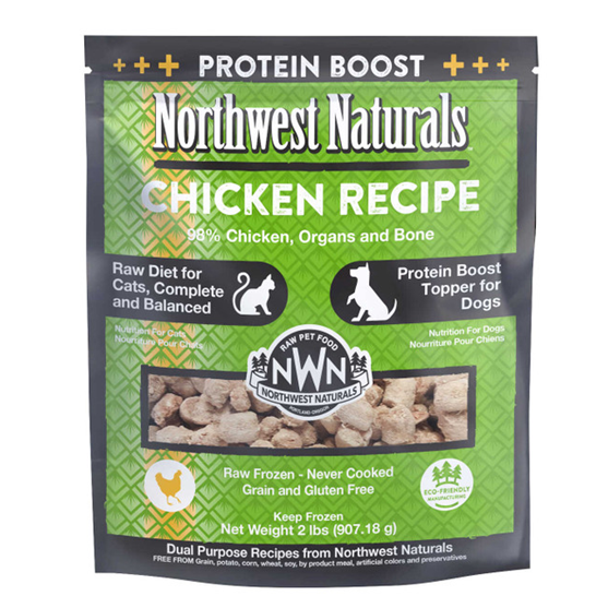 Northwest Naturals Cat and Dog Chicken Nibbles 2 lb Frozen Dog Food