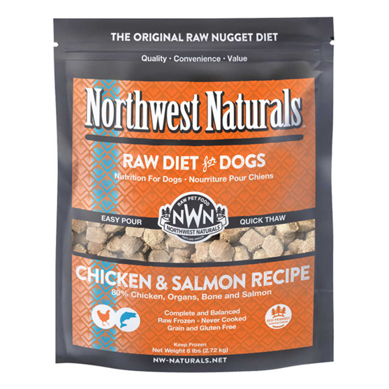 Northwest Naturals Chicken & Salmon Nuggets 6 lb Frozen Dog Food