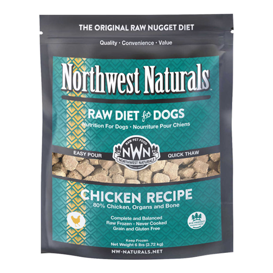 Northwest Naturals Chicken Nuggets 6 lb Frozen Dog Food