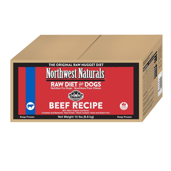 Northwest Naturals Beef Nuggets Bulk 15 lb Frozen Dog Food