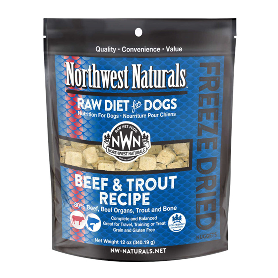 Northwest Naturals Freeze Dried Beef and Trout Nuggets 12 oz Dog Food