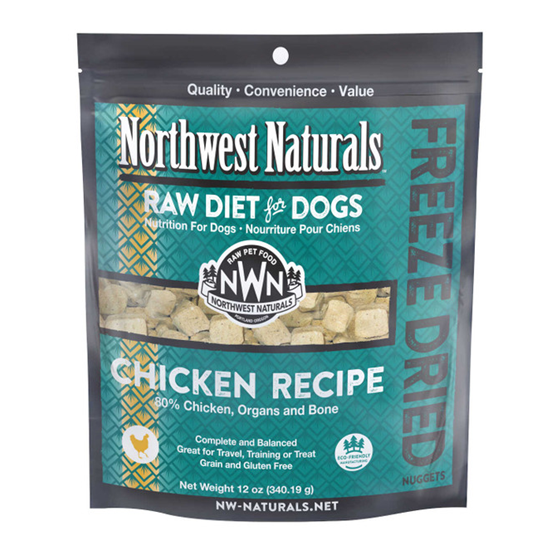 Northwest Naturals Freeze Dried Chicken Nuggets 12 oz Dog Food 