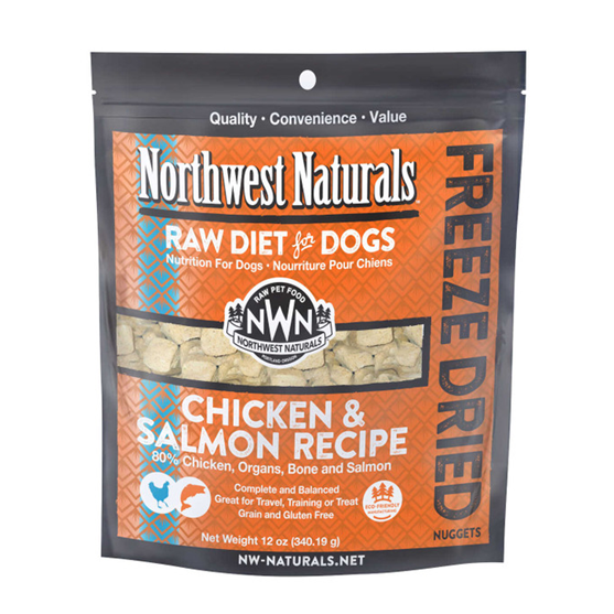 Northwest Naturals Freeze Dried Chicken and Salmon Nuggets 12 oz Dog Food 