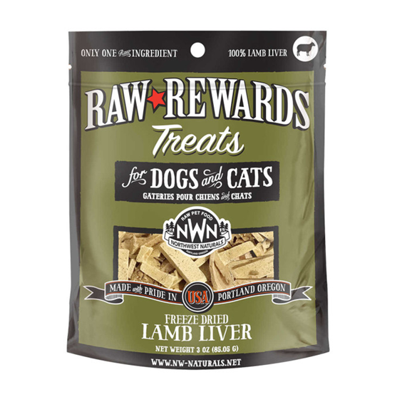 Northwest Naturals Freeze Dried Lamb Liver 3 oz Dog and Cat Treats